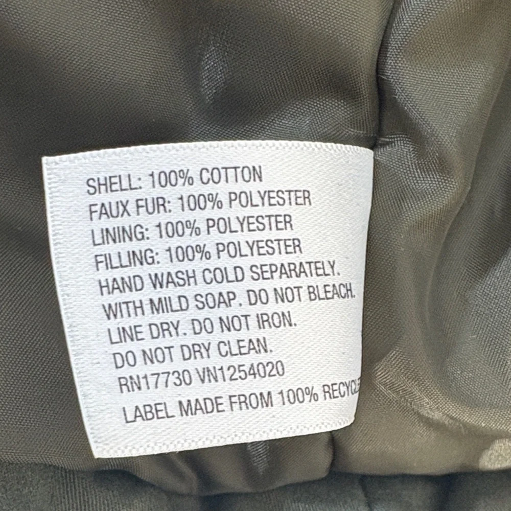 Mossimo Supply Co. Women's Olive Green Vest with Faux Fur Collar - Picture 8 of 10